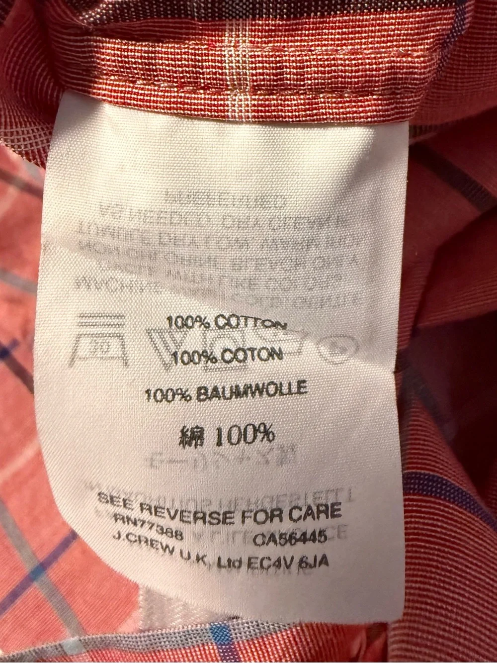 J. CREW Ludlow Pink Plaid Long-Sleeve Button-Down Shirt